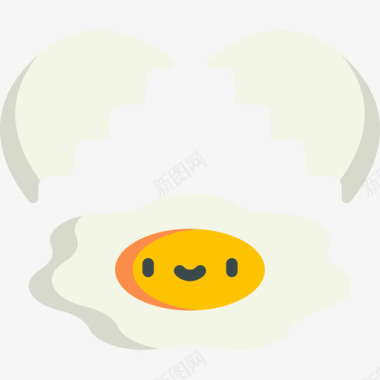 鸡蛋面包房31扁平图标图标
