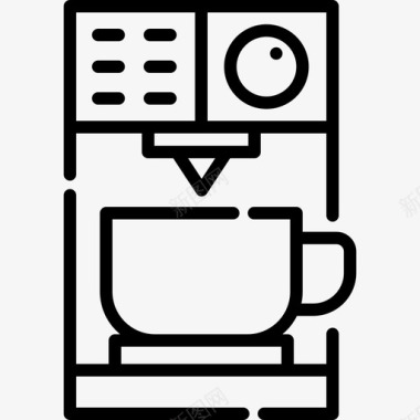 咖啡机物联网2线性图标图标