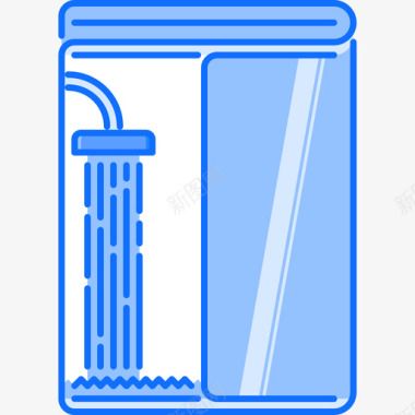 淋浴家具66蓝色图标图标