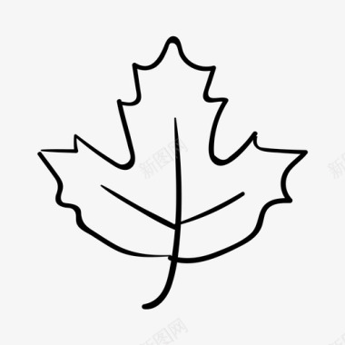 枫叶加拿大生态图标图标