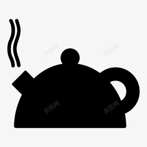 水壶煮沸咖啡图标svg_新图网 https://ixintu.com 咖啡 水壶 温水 煮沸 茶 饮料