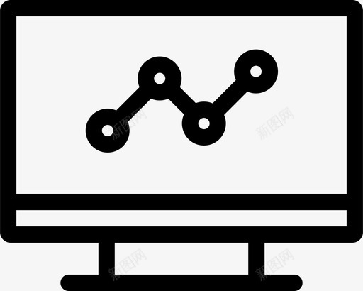 分析计算机折线图图标svg_新图网 https://ixintu.com 分析 折线图 统计 营销 计算机