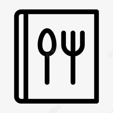 食谱食物厨房图标图标