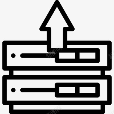 服务器计算机组件5线性图标图标