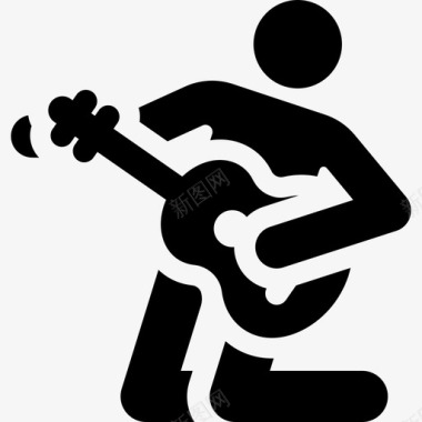 吉他手音乐节3填充图标图标