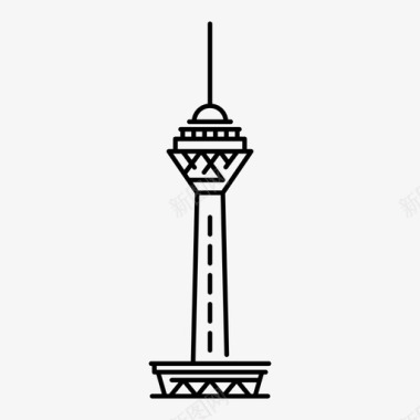 米拉德大厦伊朗德黑兰图标图标