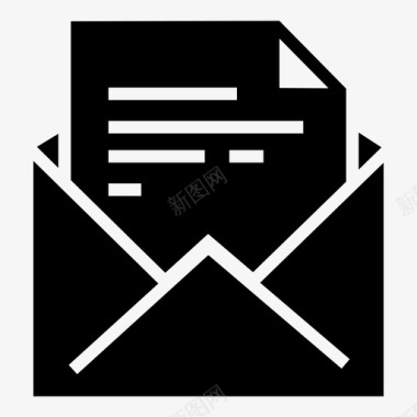 阅读邮件电子邮件内容信封图标图标