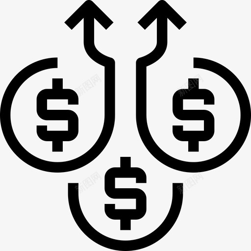 硬币储蓄和投资5线性图标svg_新图网 https://ixintu.com 储蓄和投资5 硬币 线性