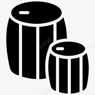 桶容器鼓图标图标