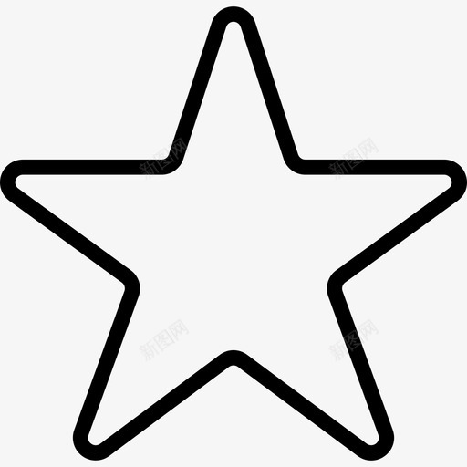 星型基本款25直线型图标svg_新图网 https://ixintu.com 基本款25 星型 直线型