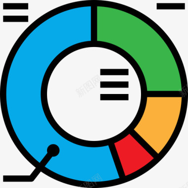 图表商业图表和图表2线颜色图标图标