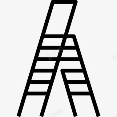 梯子施工工具7直线图标图标