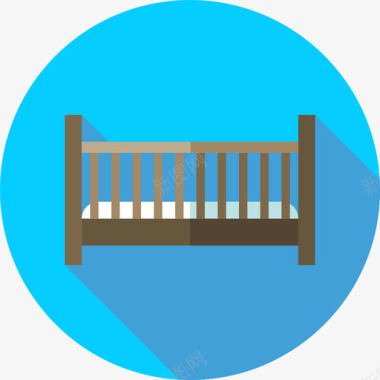 婴儿床家具23扁平图标图标
