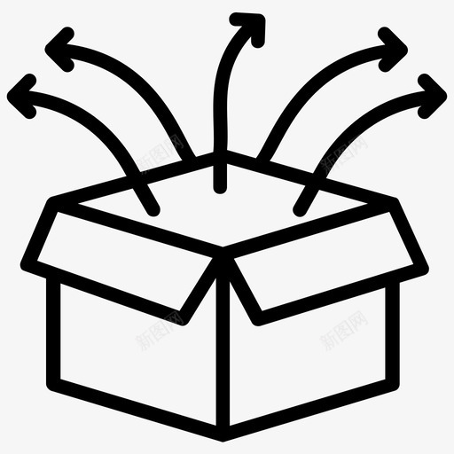 产品交付纸板交付交付箱图标svg_新图网 https://ixintu.com 交付箱 产品交付 已售出货物 纸板交付 货物流出 项目管理线向量图标