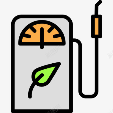 生态燃料生态68线性颜色图标图标