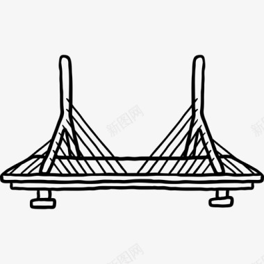 扎金桥世界纪念碑2黑色图标图标