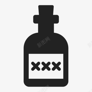 毒药瓶子墨水图标图标