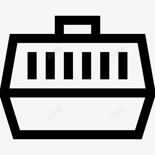兽用直线笼图标svg_新图网 https://ixintu.com 兽用直线笼