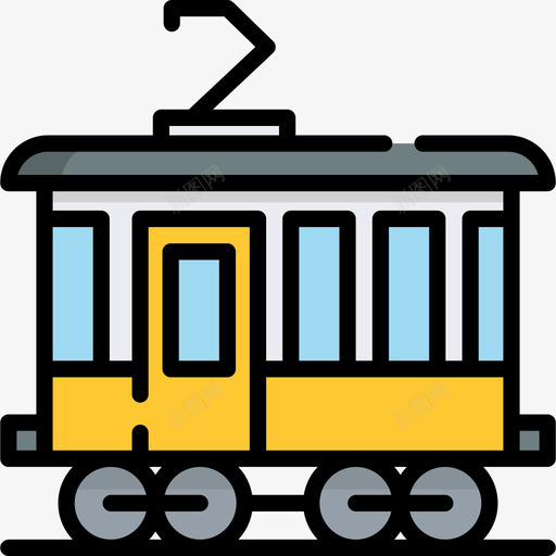 火车旅行地点表情符号3线颜色图标svg_新图网 https://ixintu.com 旅行地点表情符号3 火车 线颜色
