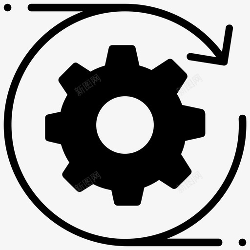 自动化解决方案自动化齿轮图标svg_新图网 https://ixintu.com 产品管理字形图标 工程 机制 自动化 自动化解决方案 齿轮