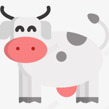 奶牛农场5平坦图标图标