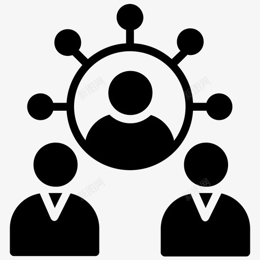 领导管理组织图标svg_新图网 https://ixintu.com 团队 团队领导 成长黑客字形图标 管理 组织 领导