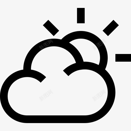 太阳热带3线性图标svg_新图网 https://ixintu.com 太阳 热带3 线性