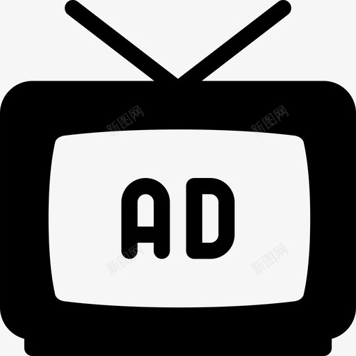 电视营销和广告8填充图标svg_新图网 https://ixintu.com 填充 电视 营销和广告8