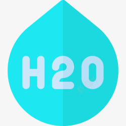 H16运动版H2o化学16扁平图标高清图片