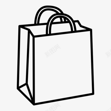 购物结账购物袋图标图标
