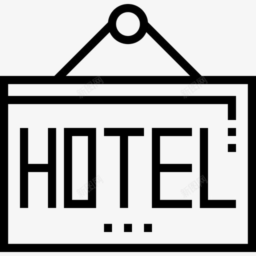 酒店暑假13线性图标svg_新图网 https://ixintu.com 暑假13 线性 酒店