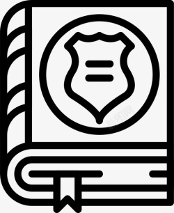 警察类型法律书籍警察保护图标高清图片