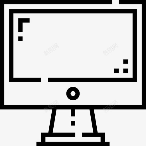 显示器计算机部件2线性图标svg_新图网 https://ixintu.com 显示器 线性 计算机部件2
