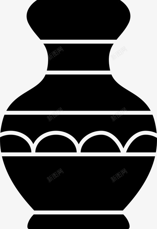 陶器罐子花瓶图标svg_新图网 https://ixintu.com 罐子 花瓶 陶器