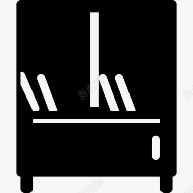 书架家用电器和家具3个装满图标图标