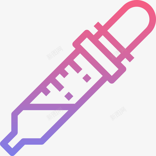 滴管科学50线性梯度图标svg_新图网 https://ixintu.com 滴管 科学50 线性梯度