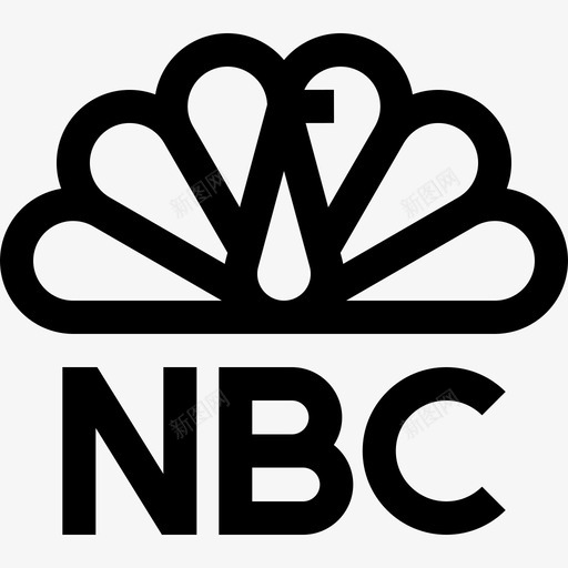 Nbc电影和电视标识2线性图标svg_新图网 https://ixintu.com Nbc 电影和电视标识2 线性