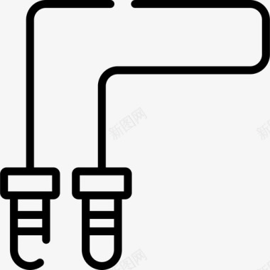 跳绳健身48直线型图标图标