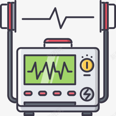 除颤器药物8颜色图标图标