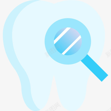 牙齿牙齿3蓝色图标图标