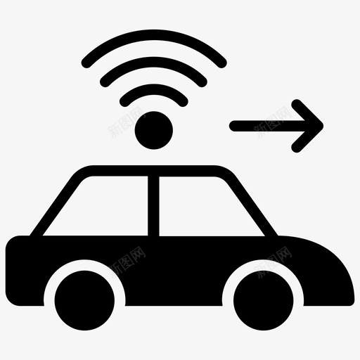 联网汽车便携式互联网wifi热点图标svg_新图网 https://ixintu.com android汽车 wifi热点 便携式互联网 在线车辆 未来技术字形图标 联网汽车
