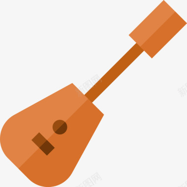 曼陀林音乐和乐器2扁平图标图标