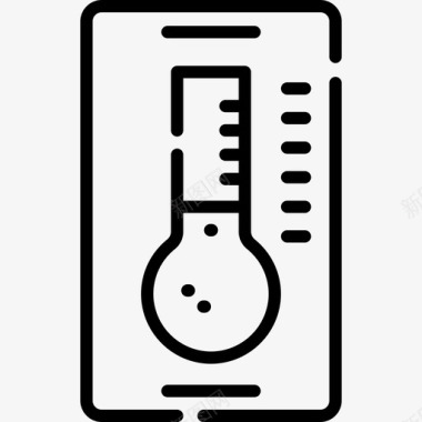 温度计冬季运动12线性图标图标