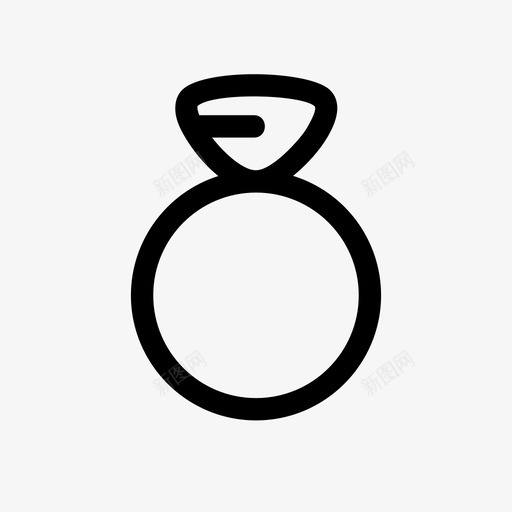 戒指钻戒宝石图标svg_新图网 https://ixintu.com 商店 宝石 戒指 珠宝 购物 钻戒