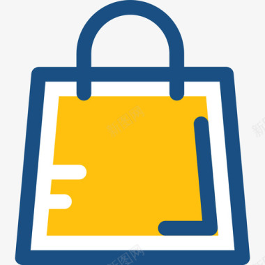 购物袋网络和用户界面双色图标图标