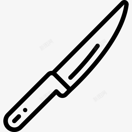 刀厨房用具3线状图标svg_新图网 https://ixintu.com 刀 厨房用具3 线状