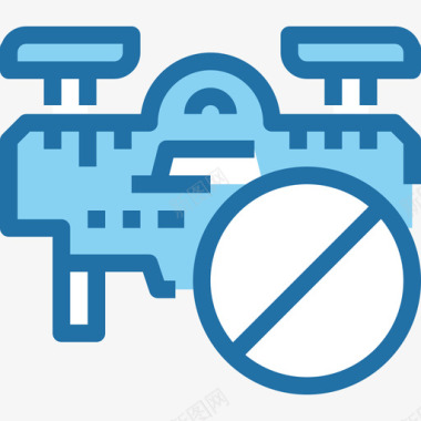 无人机无人机技术4蓝色图标图标