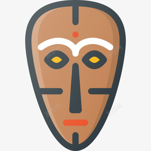 面具文化社区线性色彩图标svg_新图网 https://ixintu.com 文化社区 线性色彩 面具