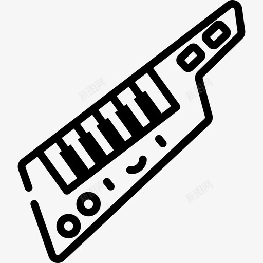 Keytar乐器15线性图标svg_新图网 https://ixintu.com Keytar 乐器15 线性