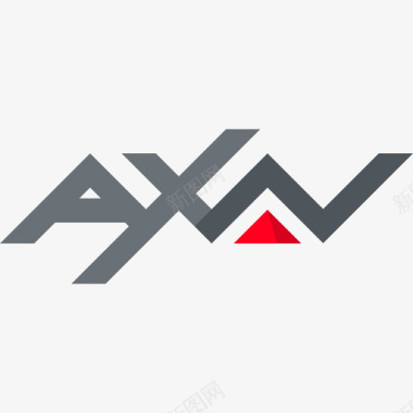 Axn电影和电视标识平面图标图标